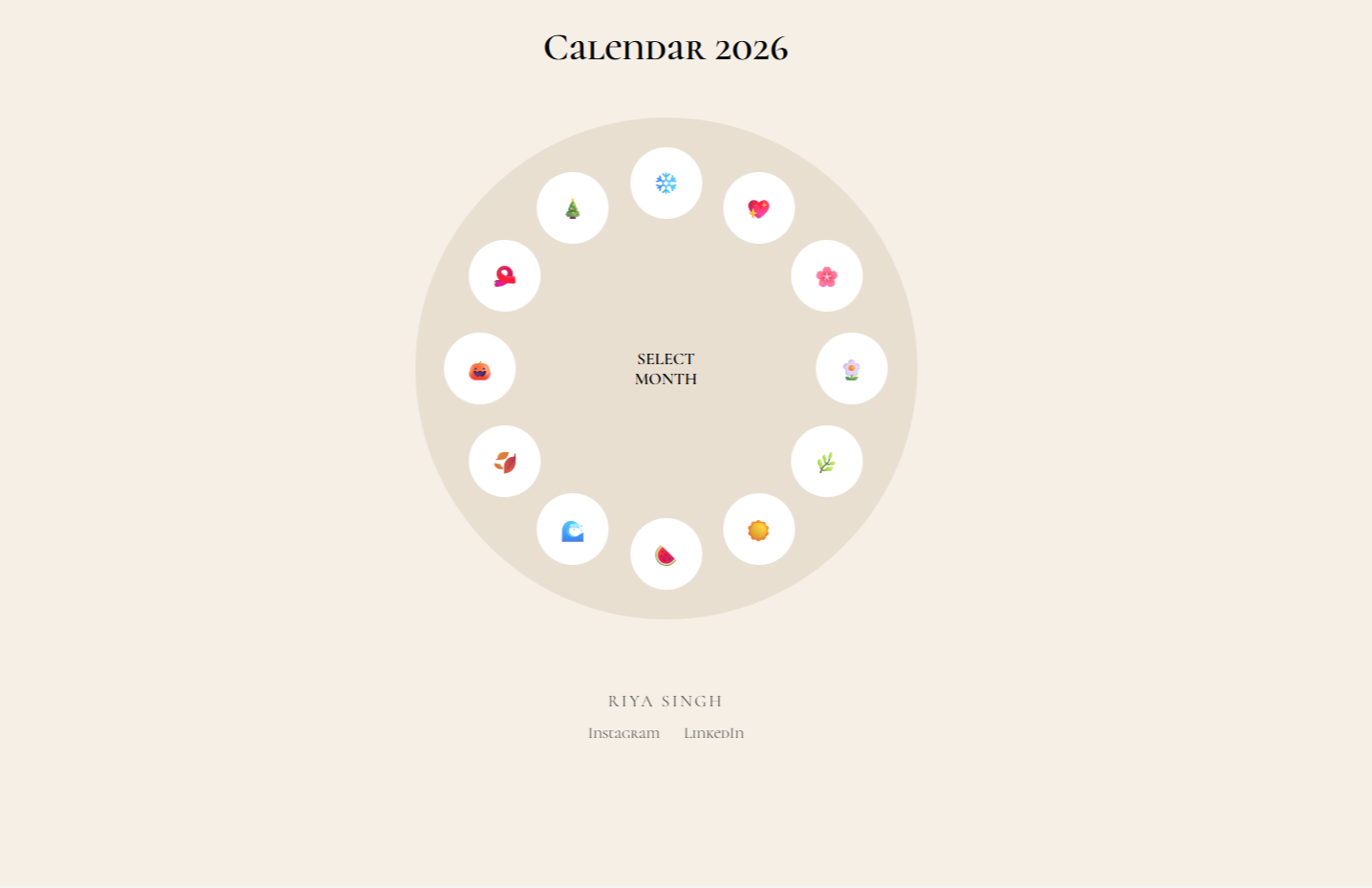 Calendar project